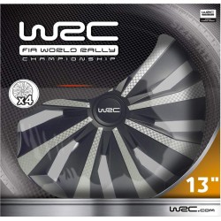 Enjoliveurs 15 pouces argenté/ noir WRC 007498 