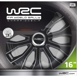 Enjoliveurs 13 pouces noir et argenté WRC 007467 