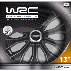 Enjoliveurs 13 pouces noir et argenté WRC 007467 