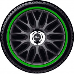 Enjoliveurs 13 pouces noir et vert J-Tec Orden R 