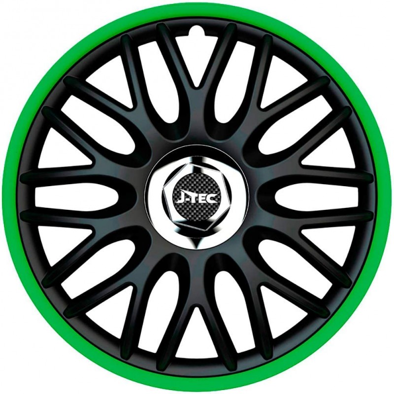 Enjoliveurs 13 pouces noir et vert J-Tec Orden R 